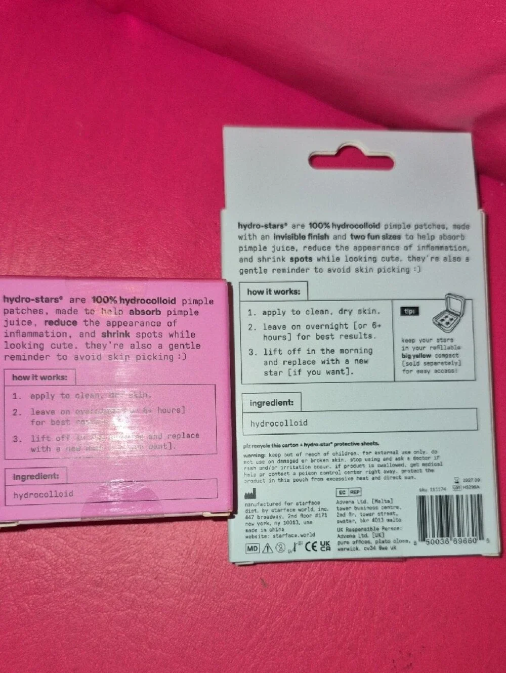 Hydro-Star Pimple Patches - Clear & Pink